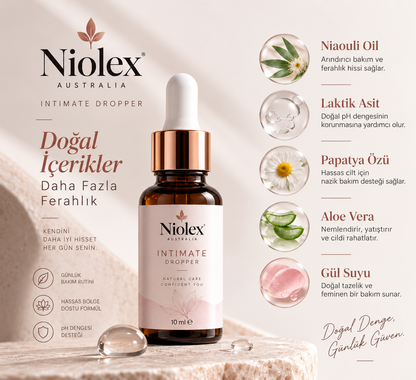 Niolex Intimate Dropper – Hassas Bölge Koku & Ferahlık Bakımı